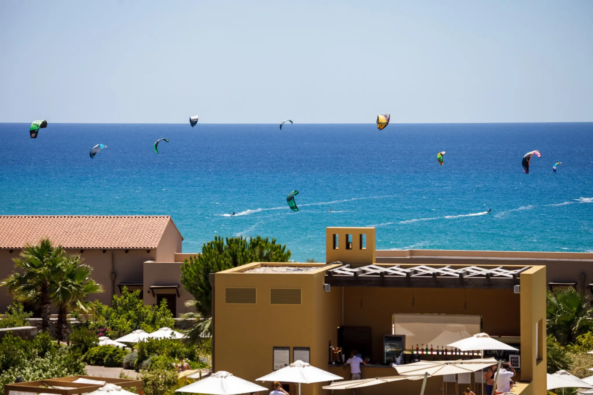 Kitesurfing integrated into a resort destination