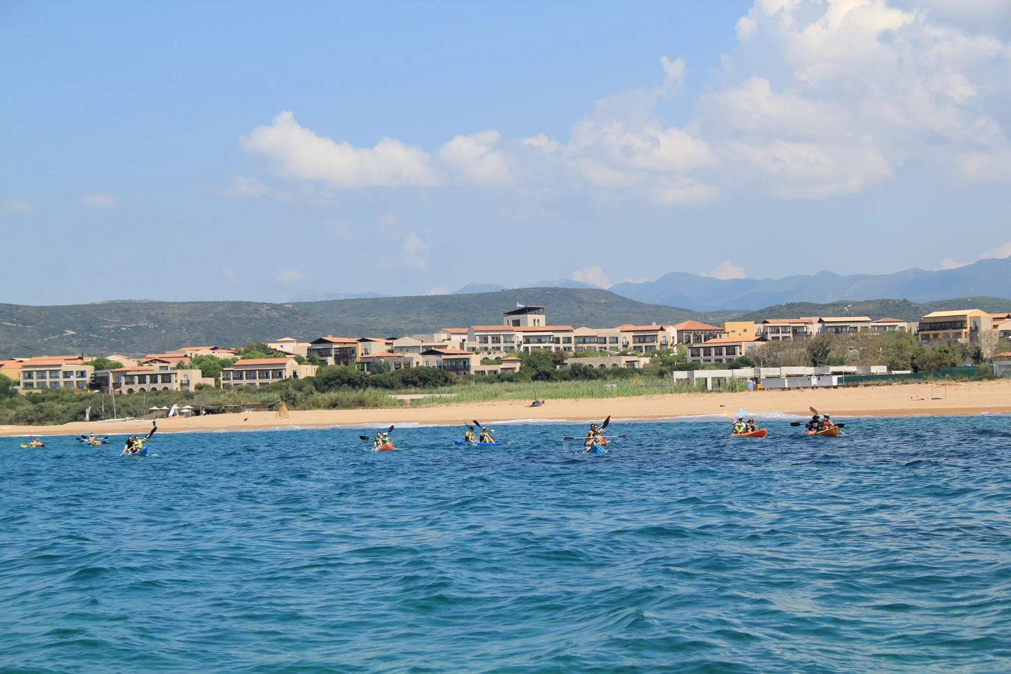 Sea kayaking at Costa Navarino